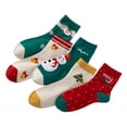 thumbnail image 1 of 5 pares de calcetines navideños suaves de invierno para parejas, para cumpleaños, familiares y amigos., 1 of 8