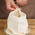 thumbnail image 3 of Cotton Cheesecloth Nut Milk Bags Cheese Cloth Strainer Bags Compatible With Straining Reusable Kitchen Filter Bags Compatible With Tea Yogurt Strainer, 3 of 5