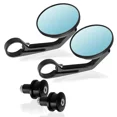 thumbnail image 3 of Convient pour Paire de Rétroviseurs de Moto 7/8 Pouces 22mm Rétroviseur Rond de Guidon pour Scooters ATV Anti-Reflet, 3 of 5