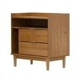 thumbnail image 5 of 25" Solid Wood 2-Drawer Night Stand with Gallery - Caramel, 5 of 5