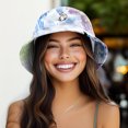 thumbnail image 3 of Dalix Heartly Ghost Tie Dye Bucket Hat Cotton Embroidery Casual Outdoor Style Womens in Tie Dye Green M Medium, 3 of 5