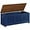 Blue + Walunt, variant on Storage Bench, 39.3" Retro Wooden Storage Chest, Wooden Storage Trunk, Toy Chest with Lift Top, Multifunctional Entryway Organizer, for Entryway, Living Room, Black and Walnut BH141CW01