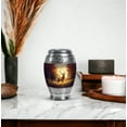 thumbnail image 5 of JAGASY Deer Funeral Urns for Boy & Girl - Forest Sunset Decorative Small Urn for Ashes Adult Male - Brown Urn for Human Ashes Keepsake - Mini Cremation Urns for Friend - (3 Inch), 5 of 7