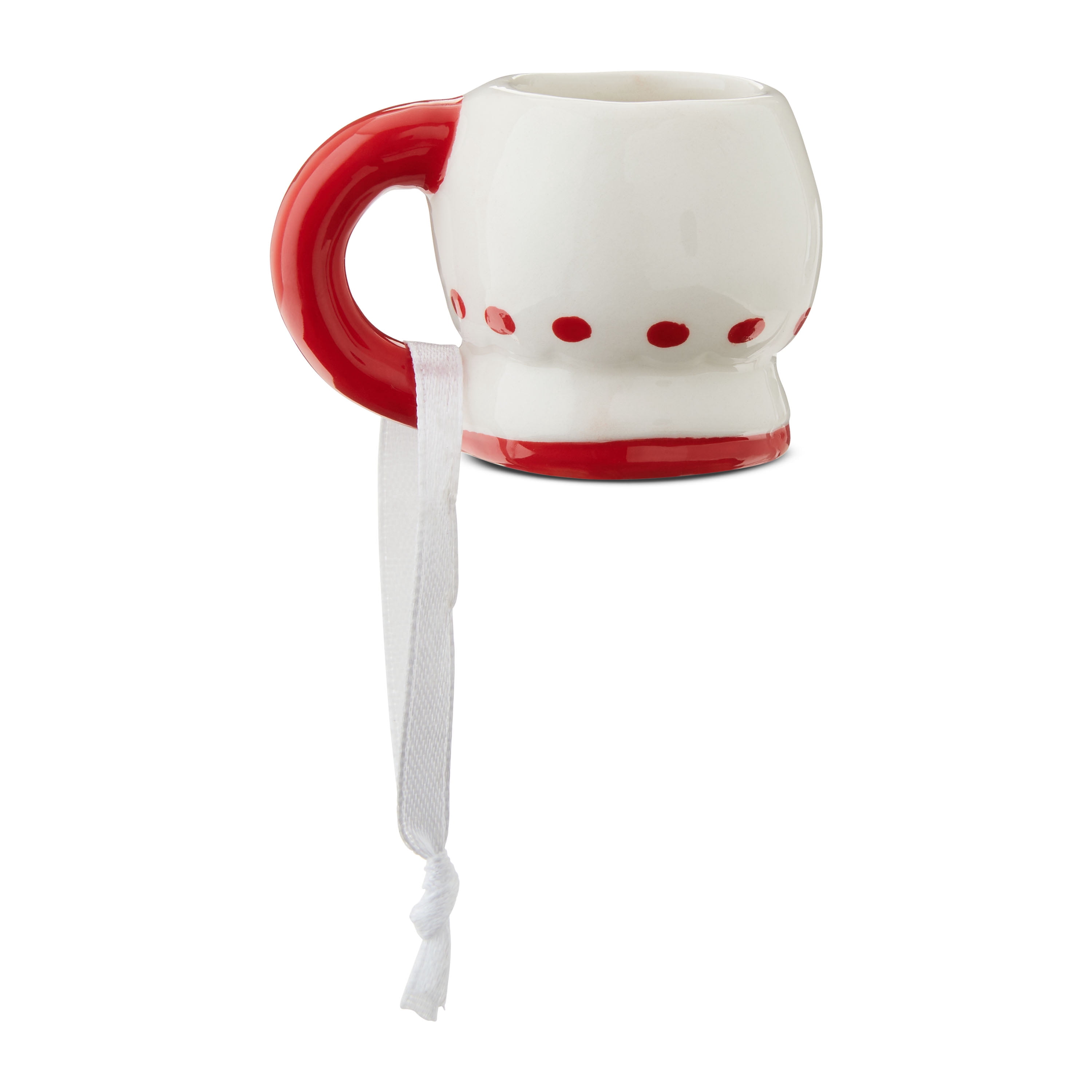 Mr. Christmas Mini Mug Ornament Mrs. Claus 1.5", Red