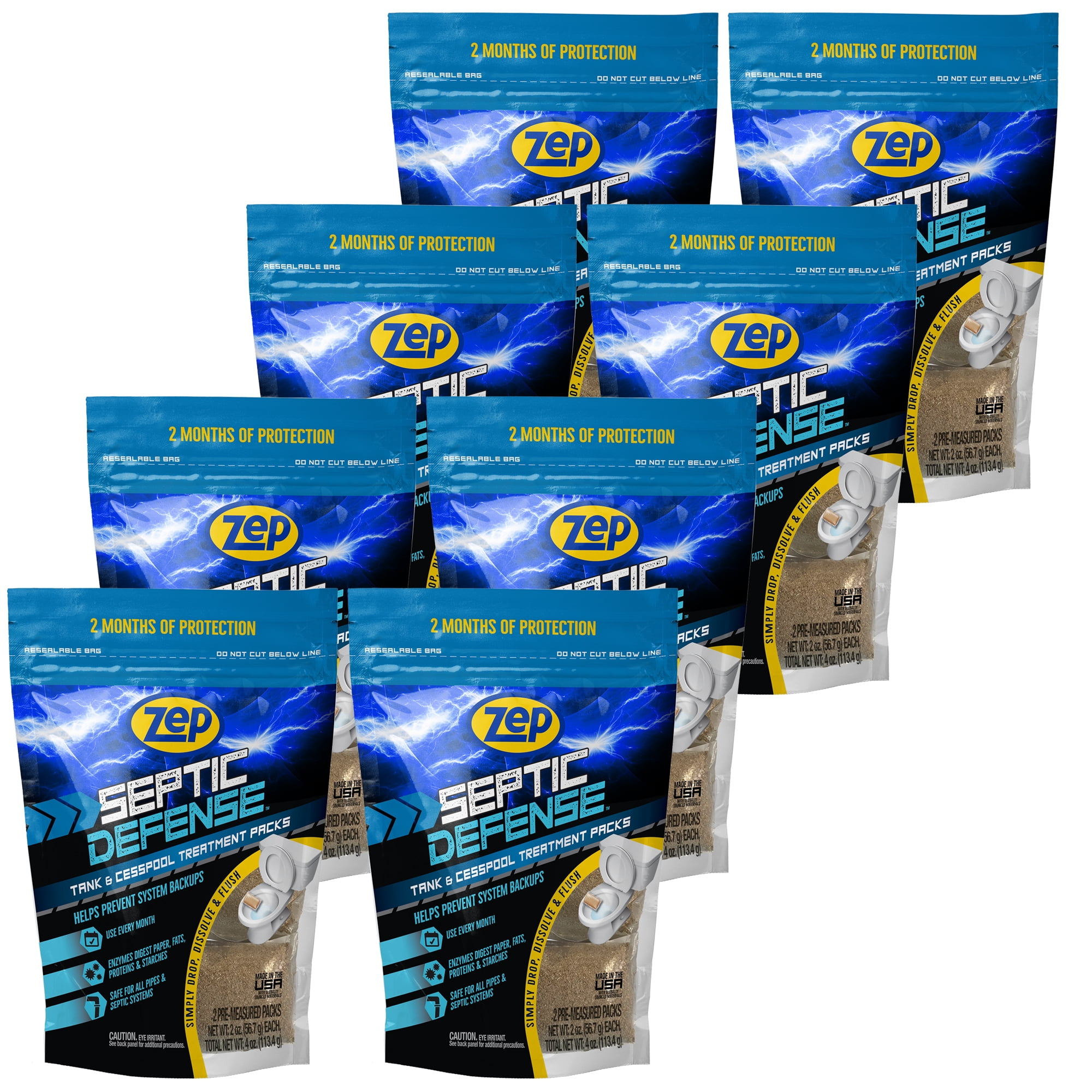Zep 6-Pack Enzyme-Producing Septic Tank Cleaner & Waste Eliminator