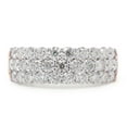 thumbnail image 6 of 1 1/2 ct. t.w Round Cut Lab Created Moissanite Diamond 3-Row Half Eternity Anniversary Band Ring For Women In 14K Solid Rose Gold (G-H Color, VVS1 Clarity, 1.50 Cttw)-8, 6 of 8