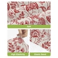 thumbnail image 4 of Red Spring Floral Bar Stool Covers Set of 6, Summer Botanical Farmhouse Stretch Washable Bar Chair Covers with Backs, Removable Pub Counter Height Chair Cover for Kitchen Dining Room Cafe, 4 of 7