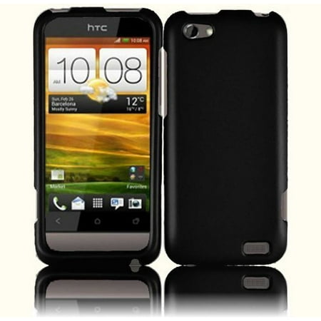 Hard Case Cover for Virgin Mobile HTC One V - Black [Wireless Phone