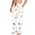 thumbnail image 5 of Cotton Mens PJ Pajama Pants Bottoms Waistband Sleepwear with Pockets Seashells and Dots, 5 of 7