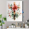 thumbnail image 4 of Qisvanset 12x16 Inch With Frame 2D Flat Wall Art Baby Girl Baptism Cross Nursery Dedication Home Decor, 4 of 8