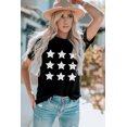 thumbnail image 4 of ABPHQTO Camiseta de cuello redondo con estampado gráfico de estrellas negras para mujer, 4 of 5