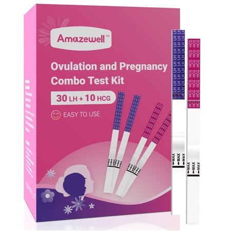 30 LH + 10 HCG Test Strips at home pregnancy test kit for women with easy-to-read results