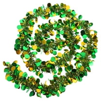 MLINS Green Tinsel Garland for St. Patrick's Day Party Decorations Easy Installation Versatile Use 12ft
