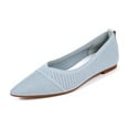 thumbnail image 3 of Women's Knit Pointed Toe Ballet Flats, Breathable Comfortable Slip-On Casual Dress Shoes, 3 of 4