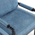 thumbnail image 4 of DUHOME Linen Fabric Spindle Accent Chair with Wood Frame,Spool Chairs with High Resilience Spring Cushion and Armrest Pads, Leisure Armchair for Living Room Bedroom Farmhouse Home Office, 4 of 14