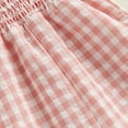 thumbnail image 3 of CQONEPT Girls' Plaid Overalls Elastic Waist Lounge Loose Sleeveless Jumpsuit Wide Leg Summer Beach Fashion Rompers Pink 3 Years, 3 of 6