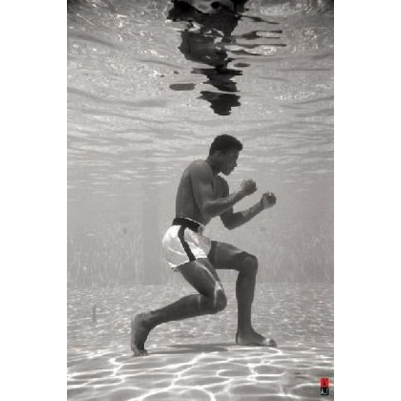 Muhammad Ali Underwater poster Poster (36 x 24)