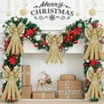 thumbnail image 6 of sruoe Christmas Bows, Christmas Tree Topper Bow, Wreath Bows Xmas Ornaments, Christmas Tree Accessories, Indoor Outdoor Hoiday Decor, Long Streamer Ribbon for Farmhouse Christmas Decoration,, 6 of 7