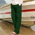 thumbnail image 1 of Pants for Men, Men Fashion Summer Solid Casual Elastic Waist with Pocket Pants, 1 of 5