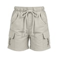 thumbnail image 4 of CAIVO Kids Girls Loose Fit Casual Shorts For Summer With Wide Leg Lightweight Solid Color Mid Length Design For Everyday Play And Activity Drawstring, 4 of 4