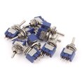 thumbnail image 1 of 125V 6A SPDT ON OFF ON 3 Posiciones 3 Terminales Mini Interruptor de Palanca 10 Pcs, 1 of 1