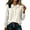 Beige-A, variant on Women's Cotton Linen Peter Pan Collar Blouse, Puff Short Sleeve Button Down Casual Summer Tops, Loose Fit Ladies Shirts for Daily Wear S-3XL White