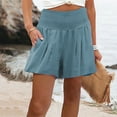 thumbnail image 2 of Shorts for Women Casual Summer Smocked Elastic Waist Comfy Detail Beach, 2 of 6