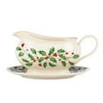 thumbnail image 1 of Salsera navideña Lenox de 19 oz con soporte y detalles dorados, 1 of 7