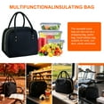 thumbnail image 6 of Mziart Black Lunch Bag Insulated Lunch Box for Women Men Work Picnic, Reusable Lunch Tote Cooler Bag, 6 of 7