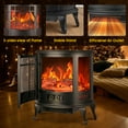 LifePlus Electric Fireplace Stove Heater Infrared 3D Flame Effect