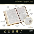 thumbnail image 3 of KJV Holy Bible, Thinline Large Print Faux Leather Red Letter Edition Thumb Index & Ribbon Marker, King James Version, Antiqued Brown, 3 of 6