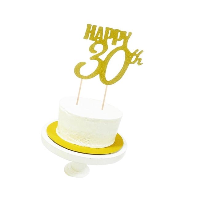 Decoración para tarta de con dorada 10 degree 20 degree 30 degree 40 degree 50 degree 60 degree 70 degree 80 degree Macarena adorno para pastel de cumpleaños feliz