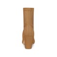 thumbnail image 2 of Unique Bargains Women's Faux Suede Square Toe Front Zip Block Heel Ankle Boots, 2 of 7