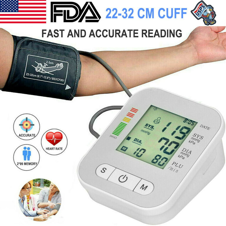 Blood Pressure Monitor Upper Arm Large Screen Automatic Digital BP Machine  with Adjustable BP Cuff with Voice Function