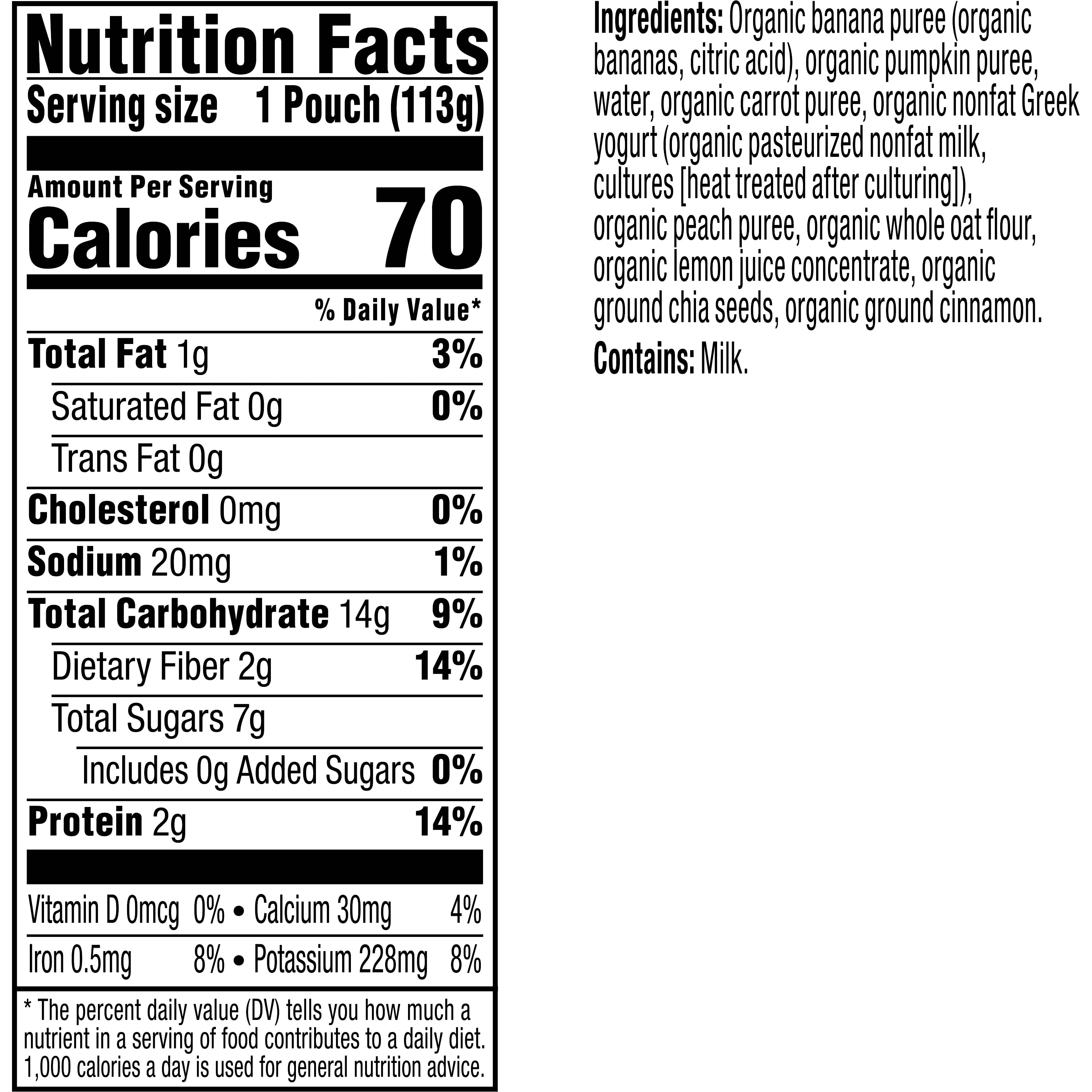 Plum Organics Mighty 4 Toddler Food, Banana, Peach, Pumpkin, Carrot, Greek Yogurt and Oat, 12 Pack