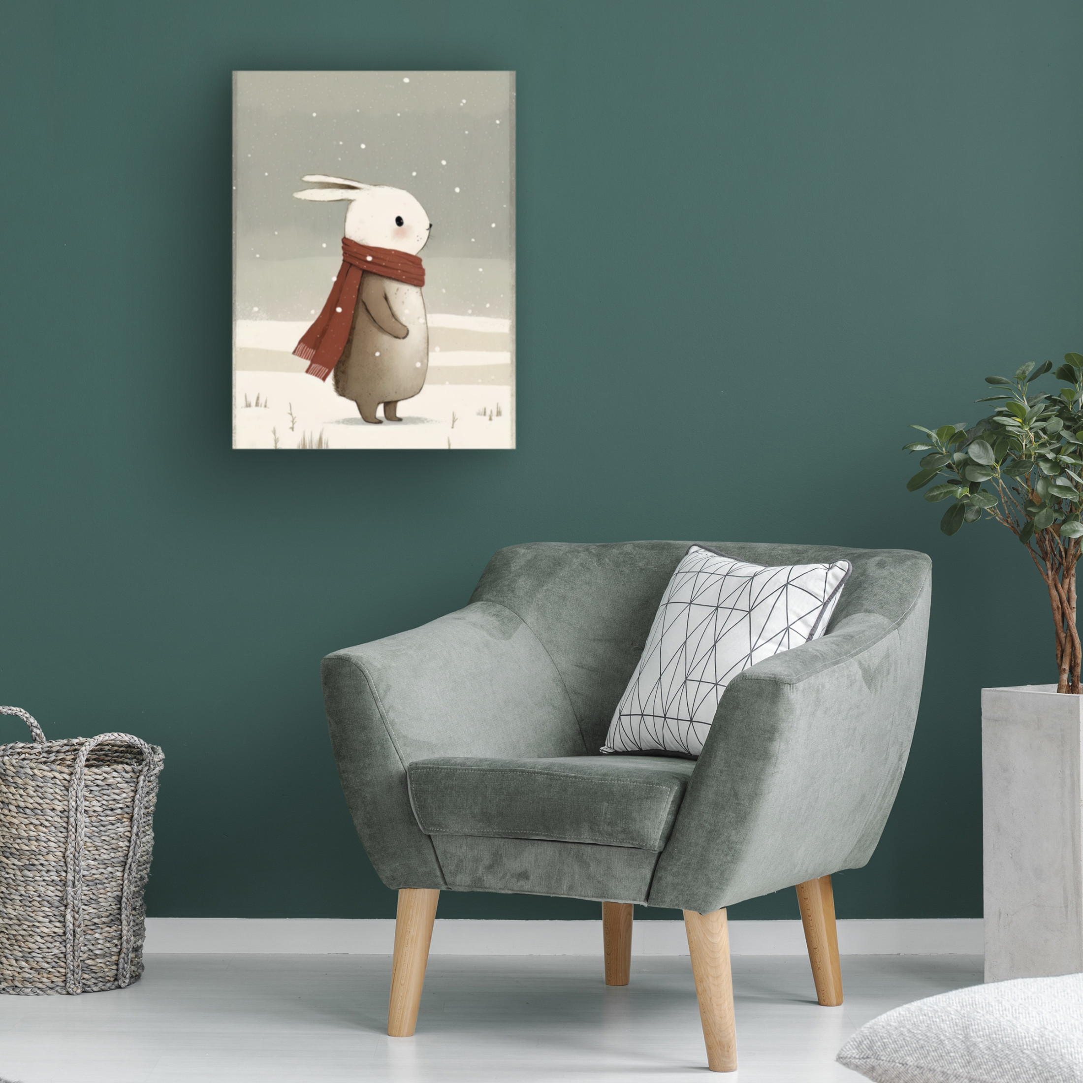 Canvas Wall Art - Bilge Paksoylu 'Rabbit 2' Wall Art for Living Room, Bedroom, or Office Décor by Trademark Fine Art - 18 x 24 Inches