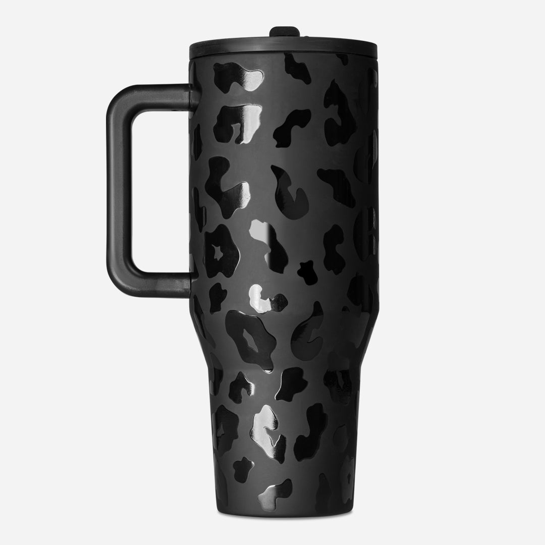 HydroJug 40oz Insulated BPAFree Traveler Tumbler Exclusive Black Leopard