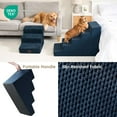 thumbnail image 5 of Dog Stairs 22.5”H, 5-Step Slope Dog Stairs for High Beds, Pet Steps with Non-Slip Bottom, Low Ramp and Larger Step Area,NavyNavy, 5 of 14