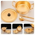 thumbnail image 7 of LOLIPPYY Korean Style Noodle Bowl Aluminum Heating Pot Golden 1Set, 7 of 7