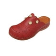 thumbnail image 2 of HaiMao Clogs for Women Clearance Slip on Mules: Walking Comfortable, Non Slip, Closed Toe Sandals, Casual Summer Shoes Red 7.5(40), 2 of 9