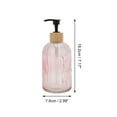 thumbnail image 4 of Unique Bargains 1 Pc Round Bottom Vertical Stripe Soap Dispenser 13.53oz Pink Black, 4 of 6