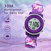 A ALPS Kids Watches 3D Cartoon Wristwatch for Girls Boys Digital Waterproof Wristwatch with 7 Color Lights Birthday Christmas Gift for Kids Ages 3-12