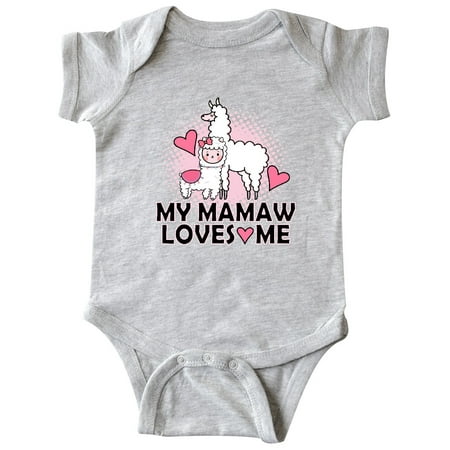 

Inktastic Mamaw Loves Me Llama Gift Baby Girl Bodysuit