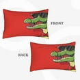 thumbnail image 2 of Zufioo Cool Crocodile With Sunglasses Print Double-sided Plush Pillow Cover,Decorative Pillow Protector without Pillow Core, Suitable for Sofa, Bedroom, Car-20"x30", 2 of 6