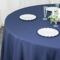 thumbnail image 6 of BalsaCircle 132" Round Premium Polyester Tablecloth Wedding Table Linens Navy Blue, 6 of 8