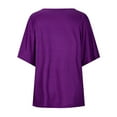 thumbnail image 5 of Palato Womens Plus Size Tops,Fashion Women's Summer Round-Neck 1/2 Sleeve Print Casual T-shirt Blouse, 5 of 5
