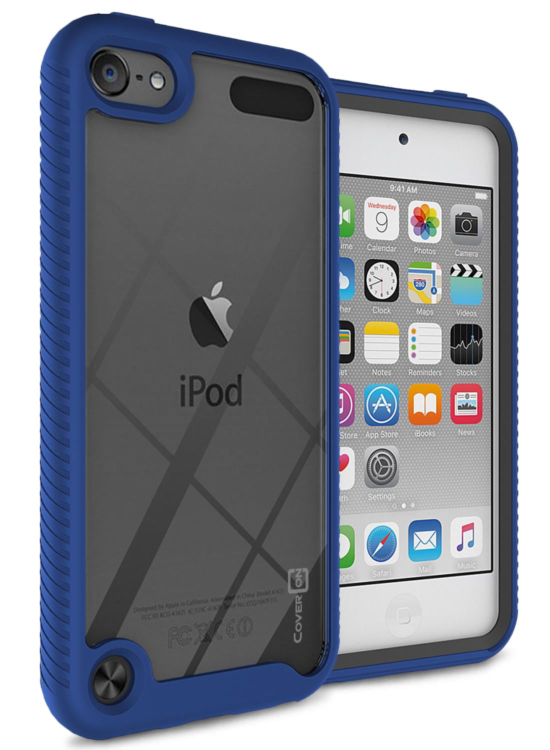 Jiunai iPod Touch 7 7th Generation Case iPod Touch Case Heavy Duty Shockproof Dual Layer Slim Anti Scratch Protective Bumper Matte Rugged Rubber Cover Case for iPod Touch 7th 6th 5th Generation Blue 