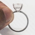 thumbnail image 3 of Princess Cut Moissanite Engagement Ring Solitaire Solid Silver Anniversary Gift Rings Moissanite Promise Ring For Women, 3 of 5