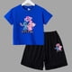 thumbnail image 3 of Nuevo conjunto de camiseta y pantalones cortos de verano con dibujos animados de Disney, bonito Stitch Angel para niños y niñas, ropa de algodón para niños, conjunto informal de 2 piezas para niños, 3 of 5