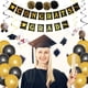thumbnail image 4 of Decoraciones de globos de graduación (negro y azul), pancarta de abanico con borlas de papel, remolinos colgantes, guirnalda de confeti de graduación, globos de fiesta, suministros de decoración para, 4 of 5
